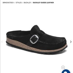 Only worn once! Black Buckley Birks.